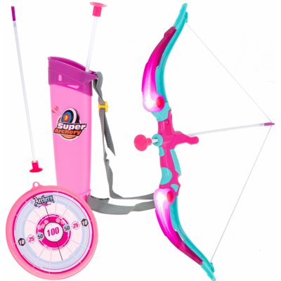 Kik KX6175 hrací set luk s šípy a terčem růžový – Zboží Mobilmania
