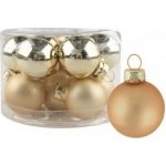 Sada skleněných ozdob baněk 2,5cm 12ks zlatá – Hledejceny.cz