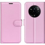 Litchi knížkové pouzdro na Realme 14 Pro 5G - růžové – Zboží Živě