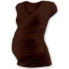 Těhotenské a kojící tričko Jožánek Vanda triko mini rukáv čokoládová
