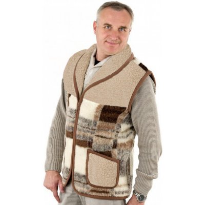 Ovčí Věci vlněná vesta šálová z ovčí vlny ANDES kárem -13-3 – Hledejceny.cz