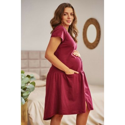 Mateřská noční košile 9445 Lina Sangria – Zboží Dáma