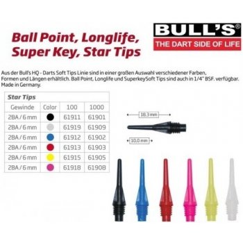Bull's Hroty Star Tips 100ks