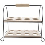 Dřevěno-kovový stojan na vajíčka 16ks 21*11*20 cm – Zboží Mobilmania