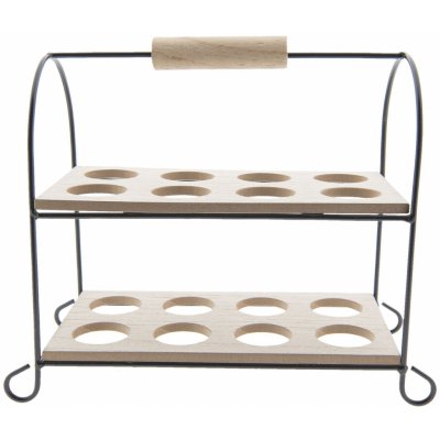 Dřevěno-kovový stojan na vajíčka 16ks 21*11*20 cm – Zboží Mobilmania