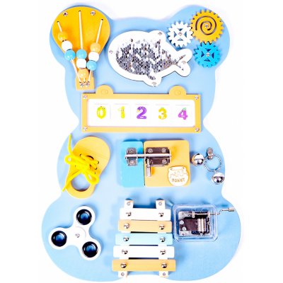 Aga4Kids Dřevěná tabule medvěd modrý – Zboží Mobilmania