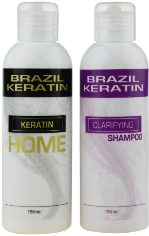 BK Brazil Keratin Beauty Home vlasová kúra pro narovnání vlasů 150 ml + Clarifying čistící šampon 150 ml dárková sada