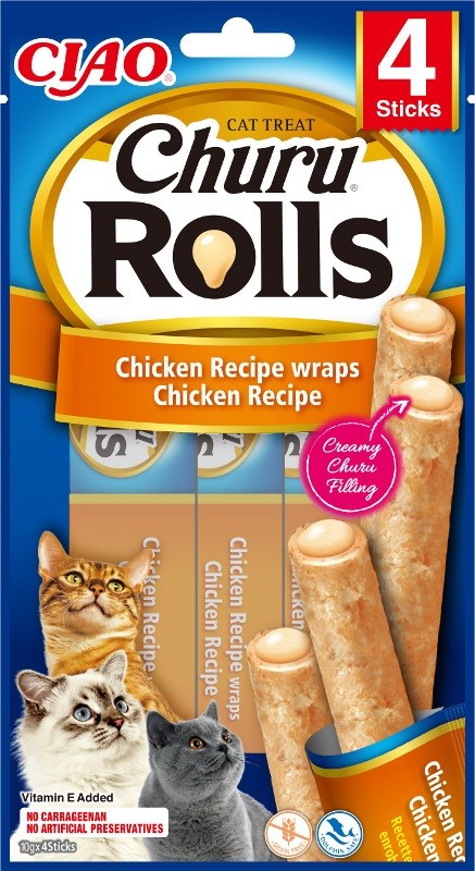 Inaba Churu Rolls cat snack kuře 4 x 10 g