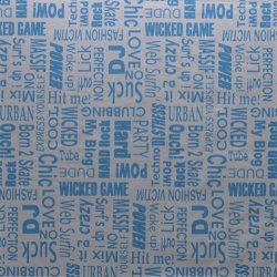 GEKKOFIX 12836 Samolepící tapety text modrý rozměr 45 cm x 15 m