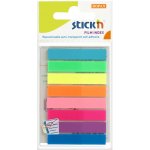 Stick'n 21401 Samolepicí záložky 45x8 mm, fólie, 160 lístků, mix barev – Hledejceny.cz