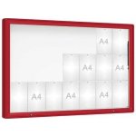 PROCITY Venkovní vitrína model 2000, 21 x A4, plexi, červená | Zboží Auto