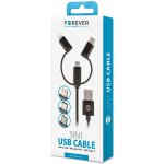 Forever 3IN1 Datový kabel Lightning microUSB USB-C – Zboží Živě