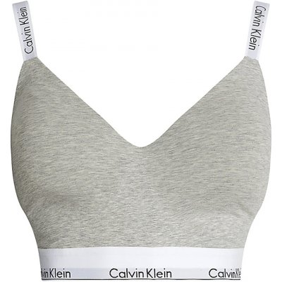 Calvin Klein Full Cup Bralette Modern Cotton 000QF7060EP7A šedá – Zboží Mobilmania