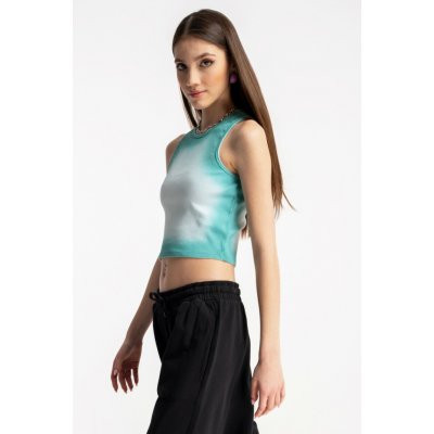 Reporter Young Crop Top se zeleným stínováním bílá – Zboží Mobilmania