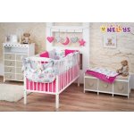 Baby Nellys 14-dílná sada Be LOVE Malina/šedá Sovičky 135 x 100 cm – Sleviste.cz