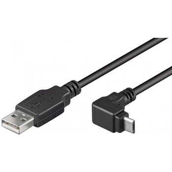 Digitus ku2m2f-90 micro USB 2.0, A-B, konektor do úhlu 90°, 1,8m