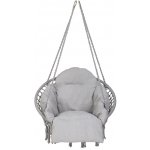 KIK Zahradní houpačka čapí hnízdo s XXL polštářem šedé 120kg – Zboží Dáma