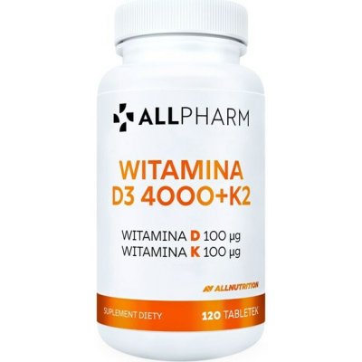 ALLPHARM Vitamín D3 4000 + K2 120 tablet – Hledejceny.cz