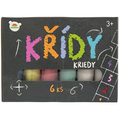 Teddies Křídy barevné chodníkové 6ks – Zbozi.Blesk.cz