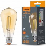 VIDEX LED žárovka filament AMBER E27 6W ST64 stmívatelná teplá bílá – Hledejceny.cz