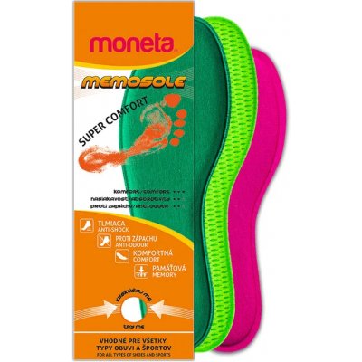 MONETA MEMOSOLE / Anatomická stélka tlumící nárazy zelená – Hledejceny.cz