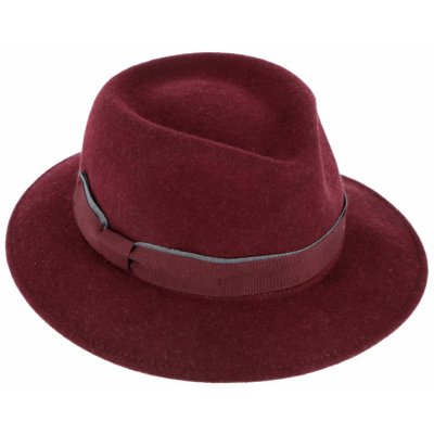 Fiebig Anita dámský zimní plstěný klobouk bordó – Zboží Mobilmania