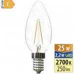 McLED LED žárovka E14 2,2W 25W teplá bílá 2700K svíčka – Hledejceny.cz