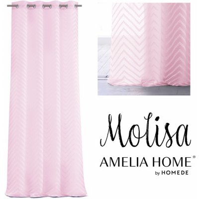 Záclona AmeliaHome Molisa II růžová, velikost 140x270 – Zboží Mobilmania