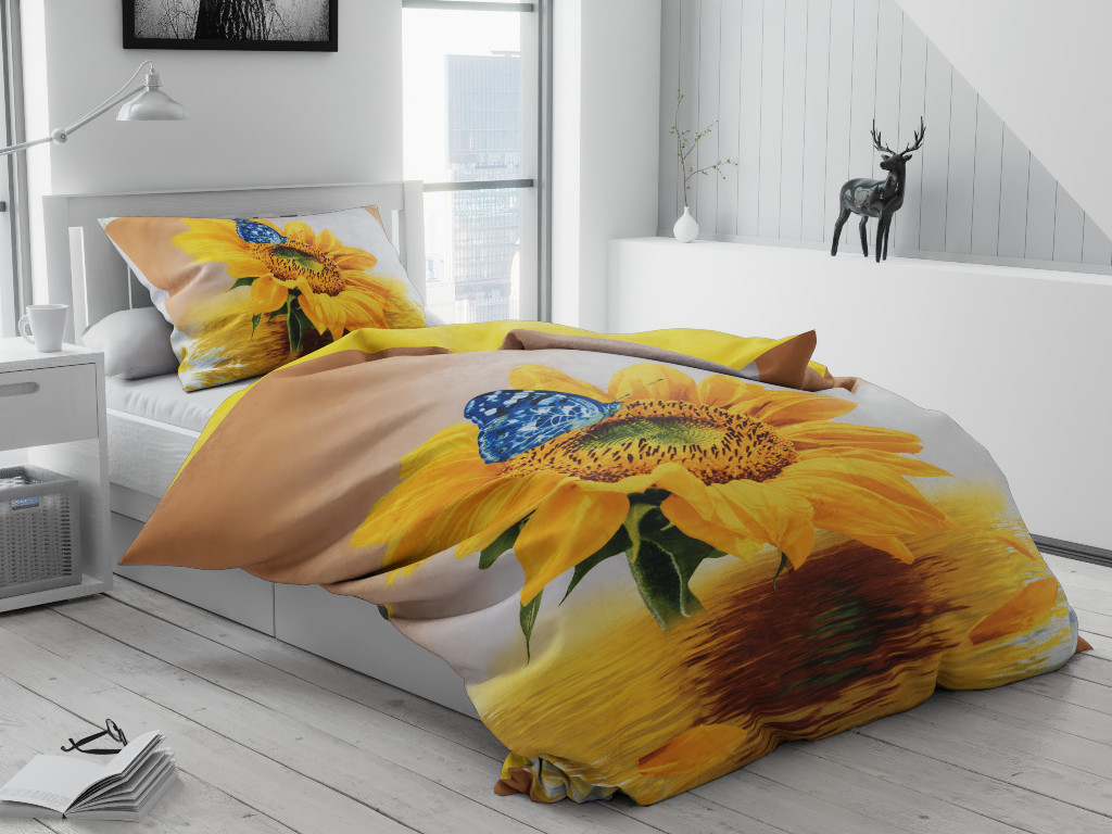 Textilomanie povlečení 3D Sunflower mikrovlákno 135 g/m2 140x200 70x90 od  399 Kč - Heureka.cz