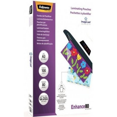 FELLOWES laminovací fólie/ formát A3/ 80 mic ImageLast/ velikost 303x426 mm/ lesklé/ 100 pack, 5306207