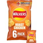 Walkers bramborové chipsy s příchutí pečeného kuřete 6 x 25 g – Zboží Dáma