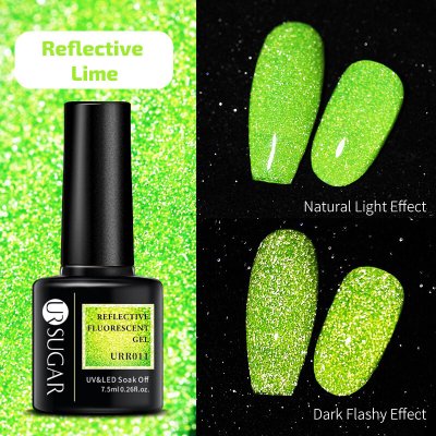 URSugar reflexní UV gel Reflective Lime 7,5 ml