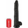 Dilda King Cock 14" Cock with Balls Black Dildo Černý