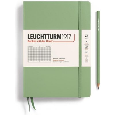Leuchtturm1917 Zápisník Sage Medium A5 čtverečkovaný – Zboží Dáma