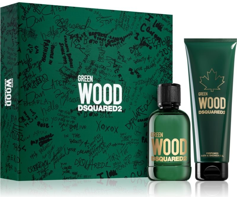 Dsquared2 Green Wood EDT 100 ml + sprchový gel 150 ml dárková sada