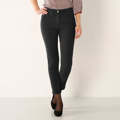 Úzké jednobarevné 7/8 kalhoty černé – Zboží Mobilmania