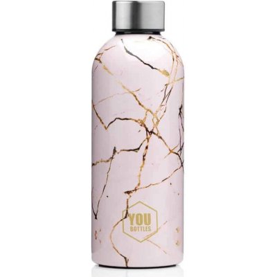 You Bottles Termoláhev na pití Dual Design Pink Marble 500 ml