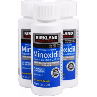 Kirkland Minoxidil 5% 3 měsíční kúra proti vypadávání vlasů 3x 60 ml – Zboží Dáma