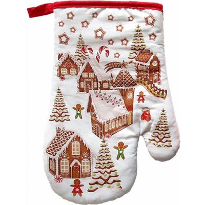 U.T.C. spol.s.r.o Chňapka kuchyňská perníková vesnička 19 x 27 cm – Zboží Dáma