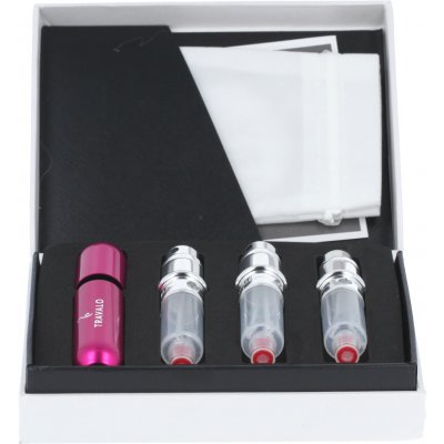 Travalo Classic HD Hot Pink plnitelný rozprašovač parfémů 3 x 5 ml + semišový váček dárková sada – Zbozi.Blesk.cz