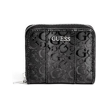 Guess peněženka Ware Patent Logo Small Zip Around Wallet černá