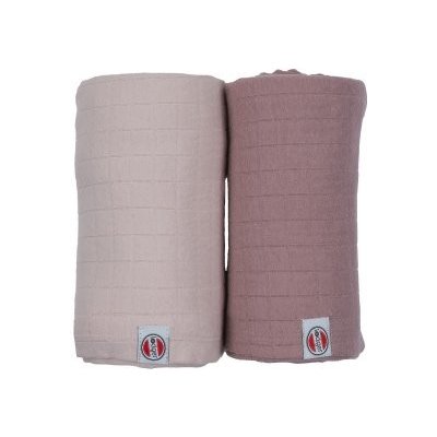 Lodger Swaddler Solid 110 x 110 Powder/Rose 2 ks