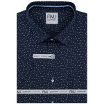 AMJ pánská bavlněná košile krátký rukáv regular fit VKBR1366 tmavě modrá smítka – Hledejceny.cz