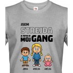 Tričko Jsem strejda a toto je můj gang tmavý melír – Zboží Mobilmania