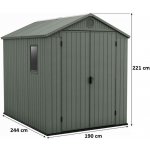 Keter DARWIN 6 x 8 , 190 x 244 x 221 cm zelený 17210355 – Zboží Dáma