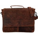 Greenwood pánská kožená pracovní taška Russell hnědá – Zboží Dáma