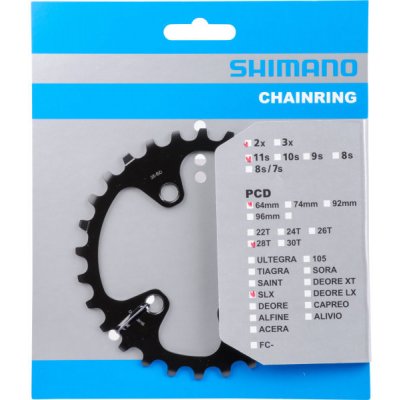 převodník 28z Shimano SLX FC-M7000 2x11 4 díry – Zboží Mobilmania