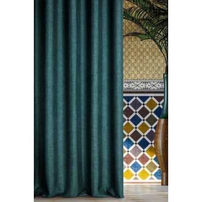 ZÁVĚS TERRA COLLECTION MOROCCO 140X250 NA KROUŽCÍCH TYRKYSOVÁ – Hledejceny.cz
