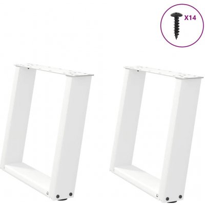 Omaxi 314253 Nohy konferenčního stolku ve tvaru U 2 ks bílé 50 x 42-43 cm ocel – Zboží Dáma