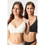 Ecorie 2PACK kojicí podprsenka Amora černá-smetanová – Zboží Dáma
